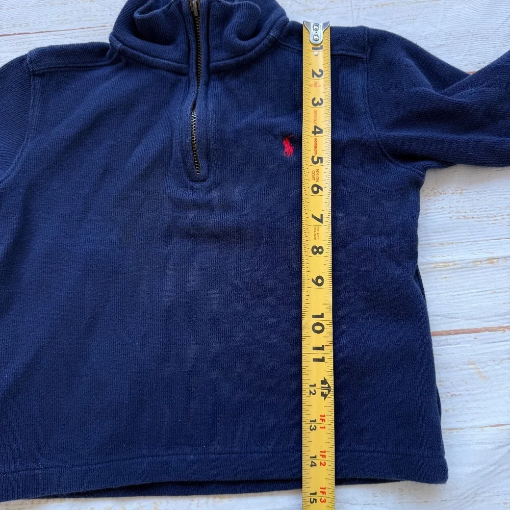 Polo Ralph Lauren Half Zip Pullover‎ Sweater | Kids 4 | Navy Red | Cozy Layer